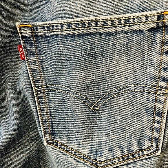 Levi's 505 Jeans Men's 38 X 32 Regular Fit Straight Leg Dark Stonewash Blue READ - Picture 11 of 13